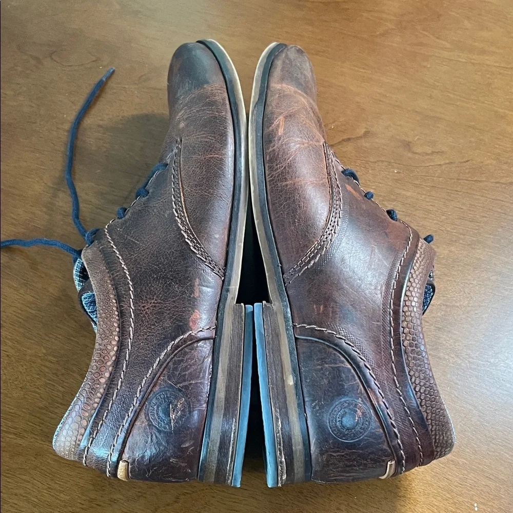 Bull Boxer Hand Crafted  Brown Leather Oxfords